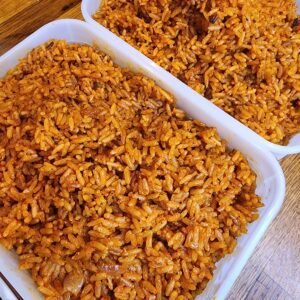 Coconut Jollof Rice with Chicken