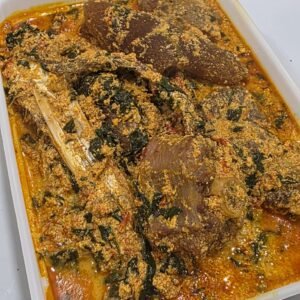 Egusi soup with assorted meat