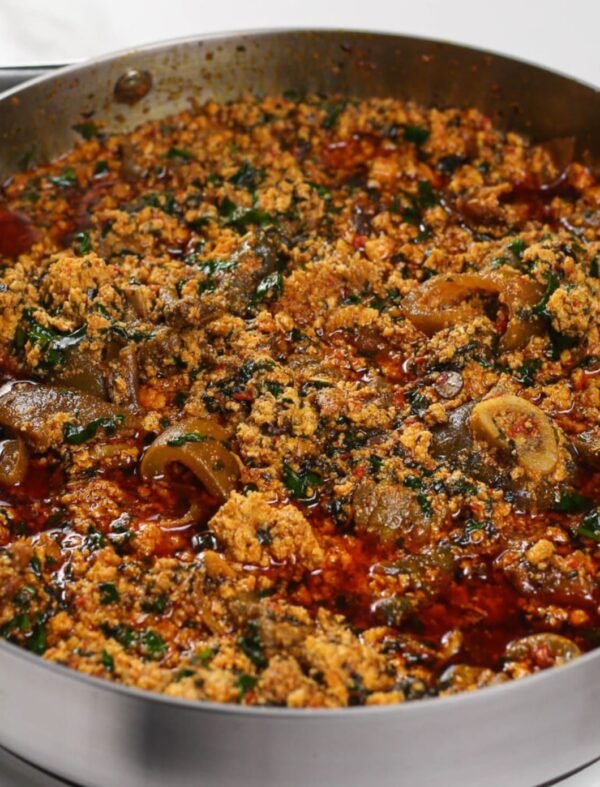 Egusi soup with assorted meat