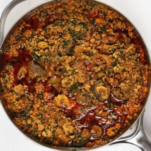 Egusi Soup mackerel fish