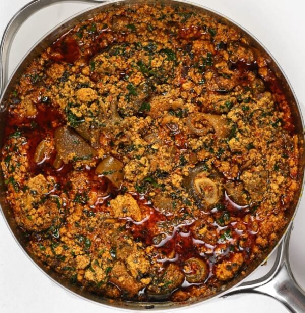 Egusi Soup mackerel fish