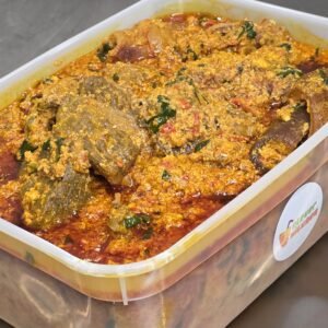 Egusi Soup mackerel fish