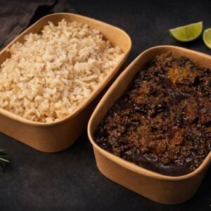 Red ofada with ayamase