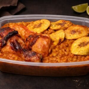 Beans porridge and plantain